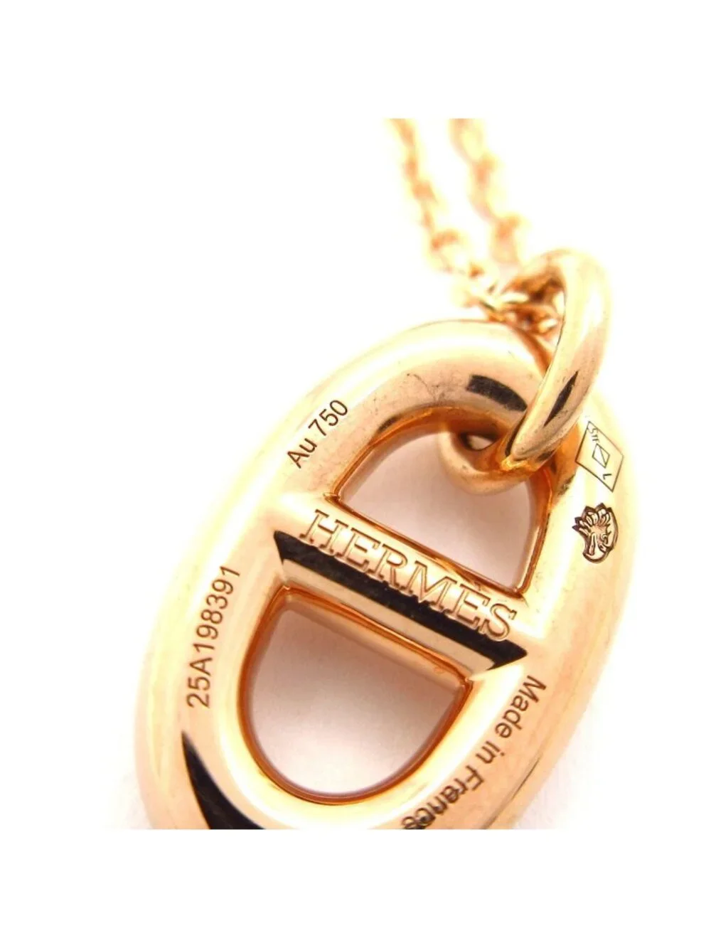 Hermes Necklace Farandole PM Chaine D'ancre 18k Pink Gold